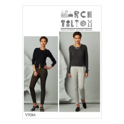 9284 VOGUE MARCY TILTON  EASY STRETCH FITTED SEAMED PANTS PATTERN OS XS-XXL 22-41.5"WAIST